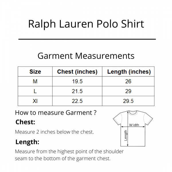 Ralph Lauren Polo Shirt Size Chart